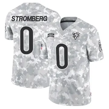 ＃0 Men's Ricky Stromberg Arctic Camo Limited Chicago Bears 2024 Salute to Service Jersey