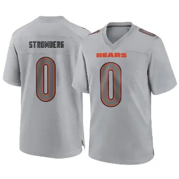 ＃0 Men's Ricky Stromberg Gray Game Chicago Bears Atmosphere Fashion Jersey
