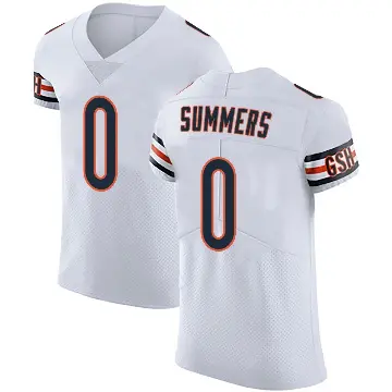 ＃0 Men's Ty Summers White Elite Chicago Bears Vapor Untouchable Jersey