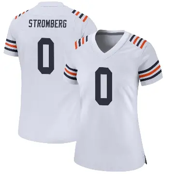 ＃0 Women's Ricky Stromberg White Game Chicago Bears Alternate Classic Jersey