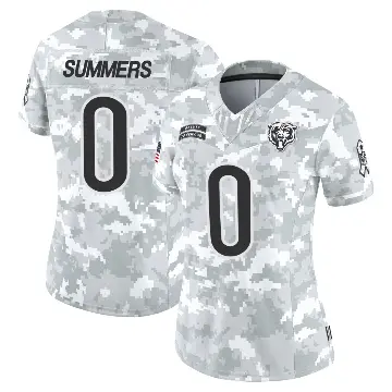 ＃0 Women's Ty Summers Arctic Camo Limited Chicago Bears 2024 Salute to Service Jersey