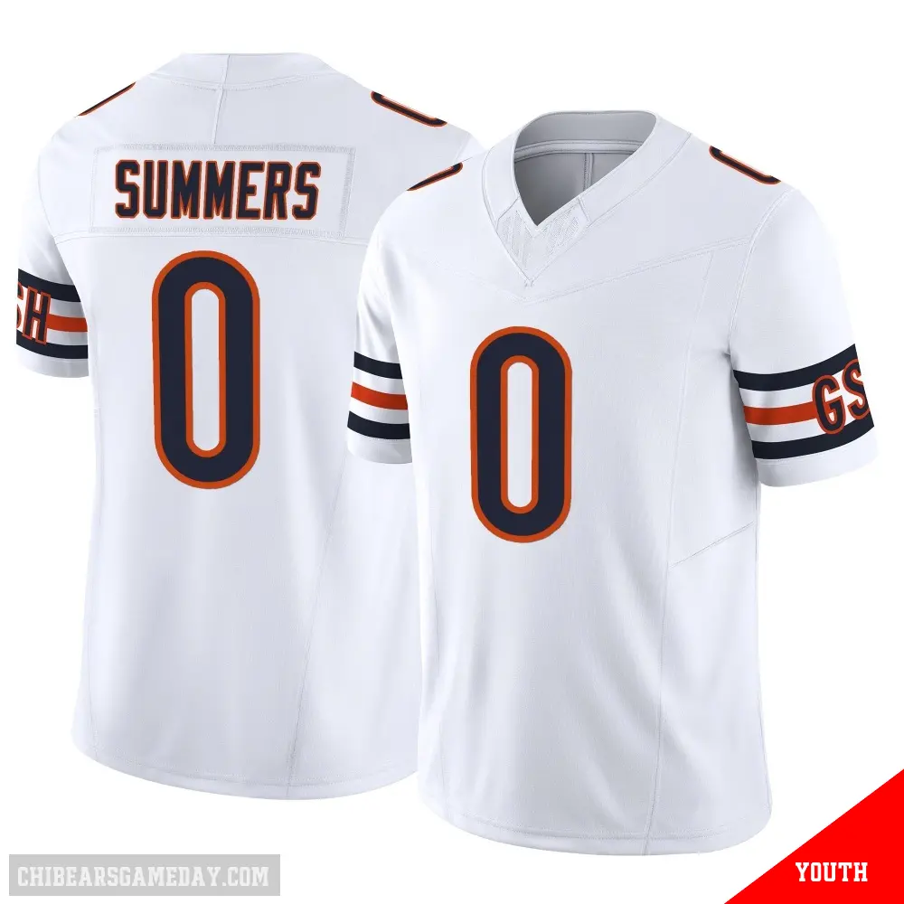 ＃0 Youth Ty Summers White Limited Chicago Bears Vapor F.U.S.E. Jersey