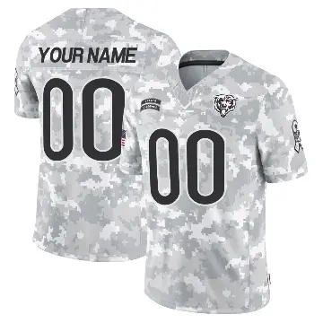 ＃00 Men's Custom Arctic Camo Limited Chicago Bears 2024 Salute to Service Jersey