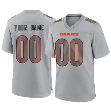 ＃00 Men's Custom Gray Game Chicago Bears Atmosphere Fashion Jersey
