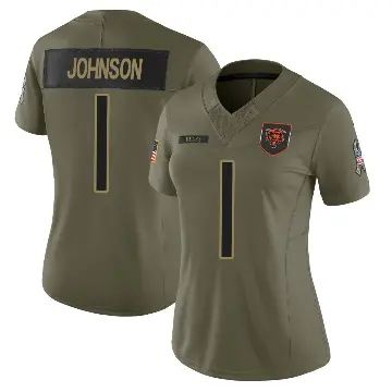 ＃1 Women's Jaylon Johnson Olive Limited Chicago Bears 2025 Salute to Service Jersey
