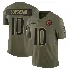 ＃10 Men's Luther Burden III Olive Limited Chicago Bears 2025 Salute to Service Jersey