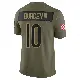 ＃10 Men's Luther Burden III Olive Limited Chicago Bears 2025 Salute to Service Jersey