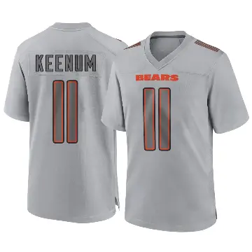 ＃11 Men's Case Keenum Gray Game Chicago Bears Atmosphere Fashion Jersey