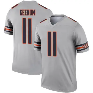 ＃11 Men's Case Keenum Legend Chicago Bears Inverted Silver Jersey