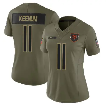 ＃11 Women's Case Keenum Olive Limited Chicago Bears 2025 Salute to Service Jersey