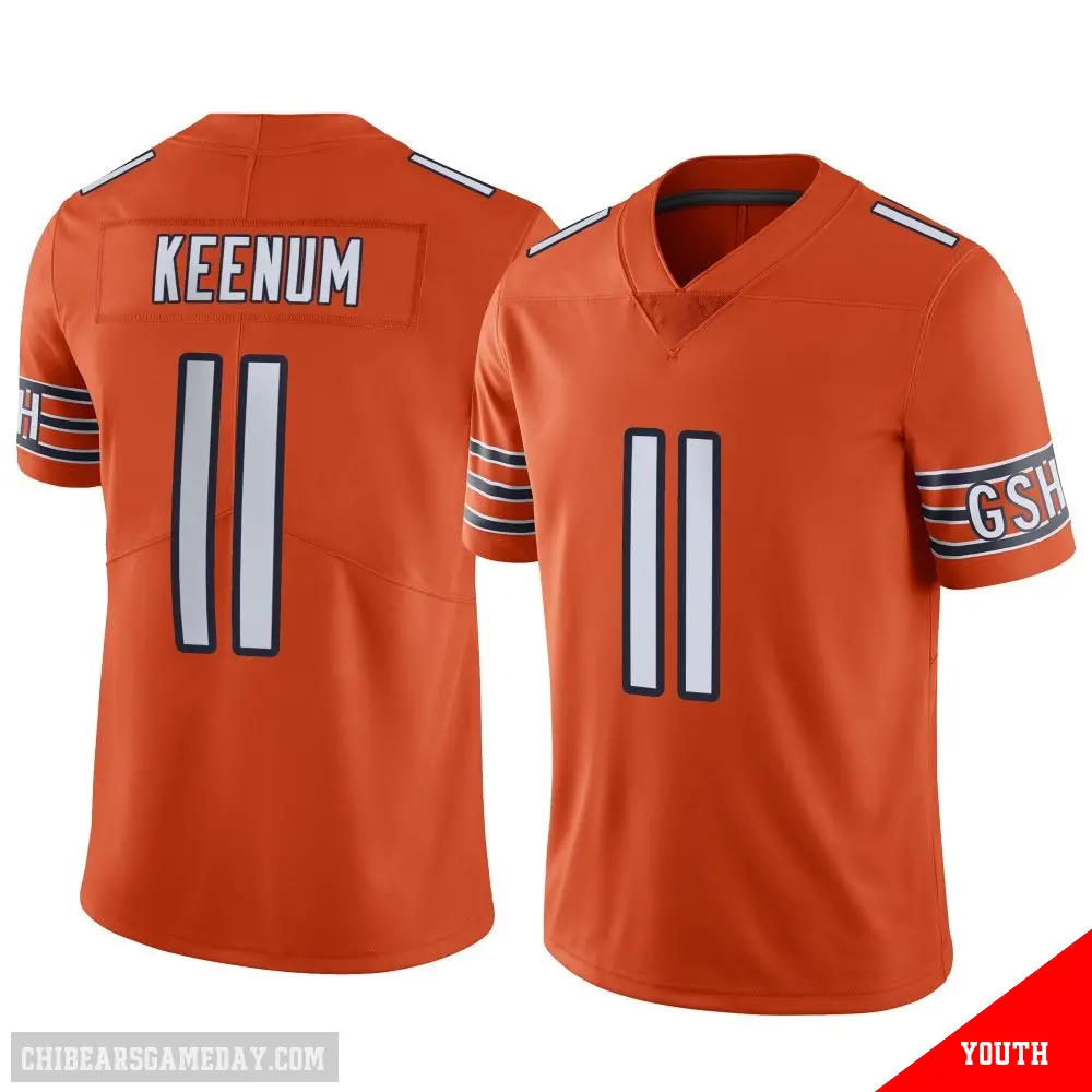 ＃11 Youth Case Keenum Orange Limited Chicago Bears Alternate Vapor Jersey