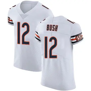 ＃12 Men's Devin Bush White Elite Chicago Bears Vapor Untouchable Jersey