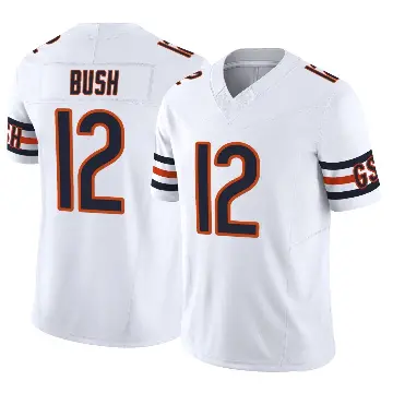＃12 Men's Devin Bush White Limited Chicago Bears Vapor F.U.S.E. Jersey