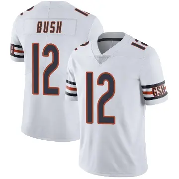 ＃12 Men's Devin Bush White Limited Chicago Bears Vapor Untouchable Jersey