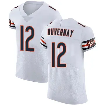 ＃12 Men's Devin Duvernay White Elite Chicago Bears Vapor Untouchable Jersey