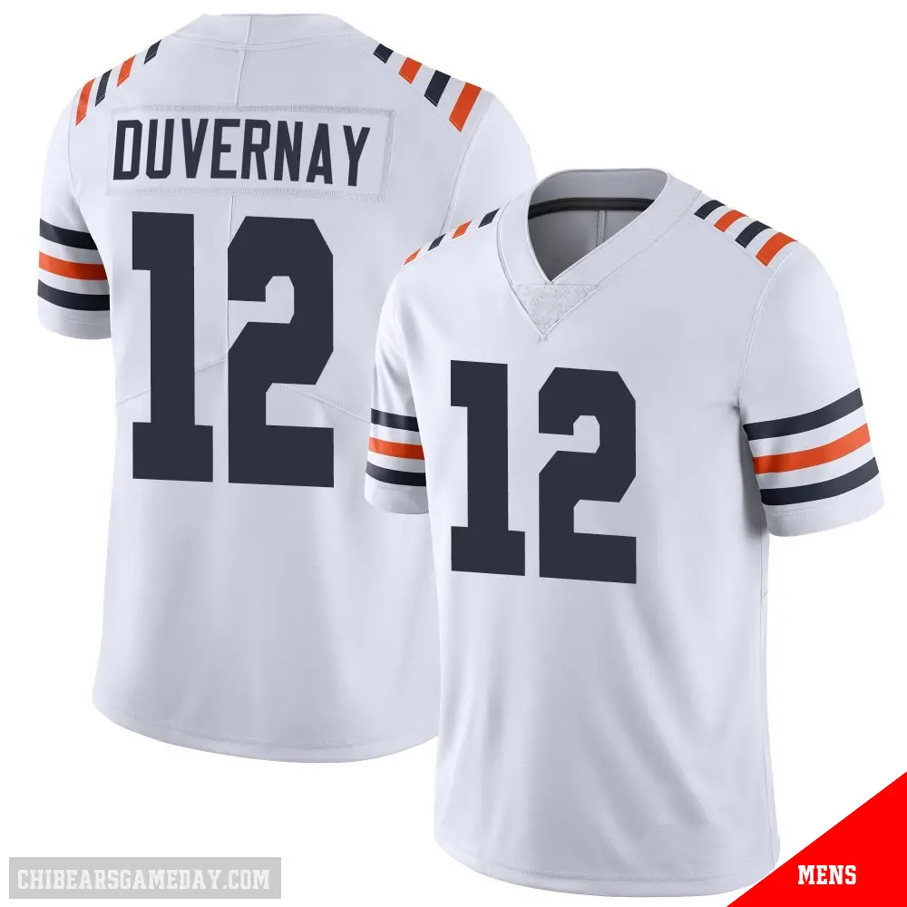 ＃12 Men's Devin Duvernay White Limited Chicago Bears Alternate Classic Vapor Jersey