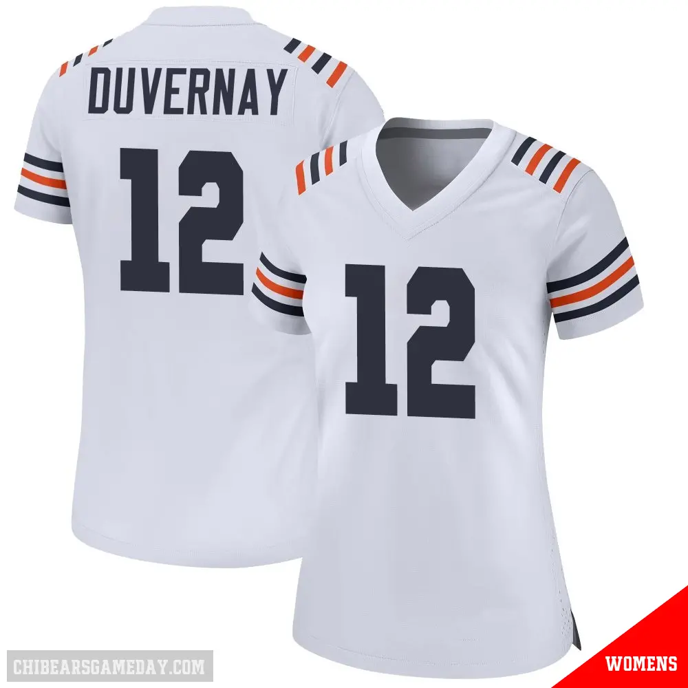 ＃12 Women's Devin Duvernay White Game Chicago Bears Alternate Classic Jersey