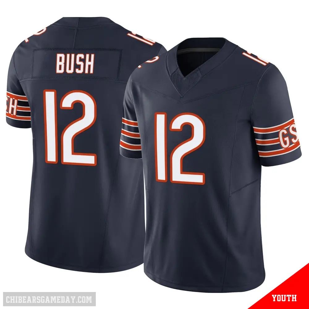 ＃12 Youth Devin Bush Navy Limited Chicago Bears Vapor F.U.S.E. Jersey