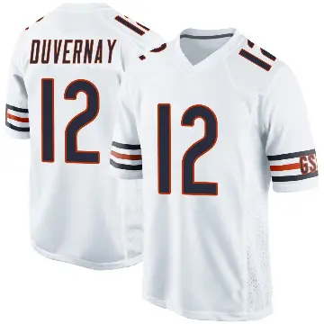 ＃12 Youth Devin Duvernay White Game Chicago Bears Jersey
