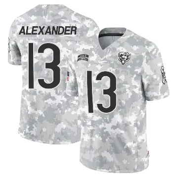 ＃13 Men's Maurice Alexander Arctic Camo Limited Chicago Bears 2024 Salute to Service Jersey