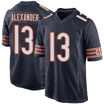 ＃13 Men's Maurice Alexander Navy Game Chicago Bears Team Color Jersey