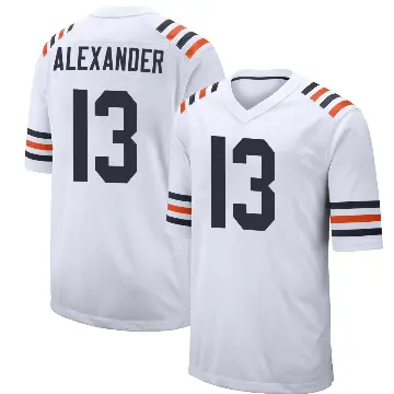＃13 Men's Maurice Alexander White Game Chicago Bears Alternate Classic Jersey