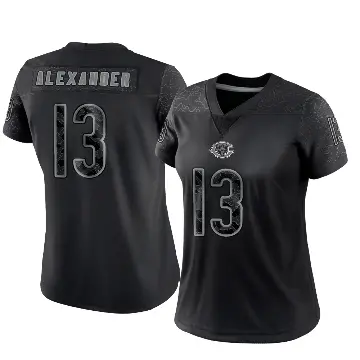 ＃13 Women's Maurice Alexander Black Limited Chicago Bears Reflective Jersey