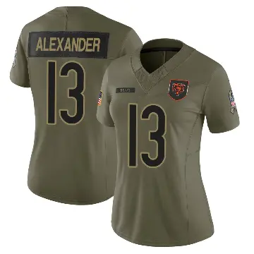＃13 Women's Maurice Alexander Olive Limited Chicago Bears 2025 Salute to Service Jersey