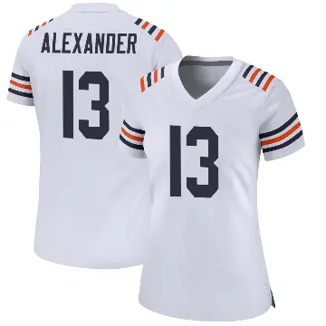 ＃13 Women's Maurice Alexander White Game Chicago Bears Alternate Classic Jersey