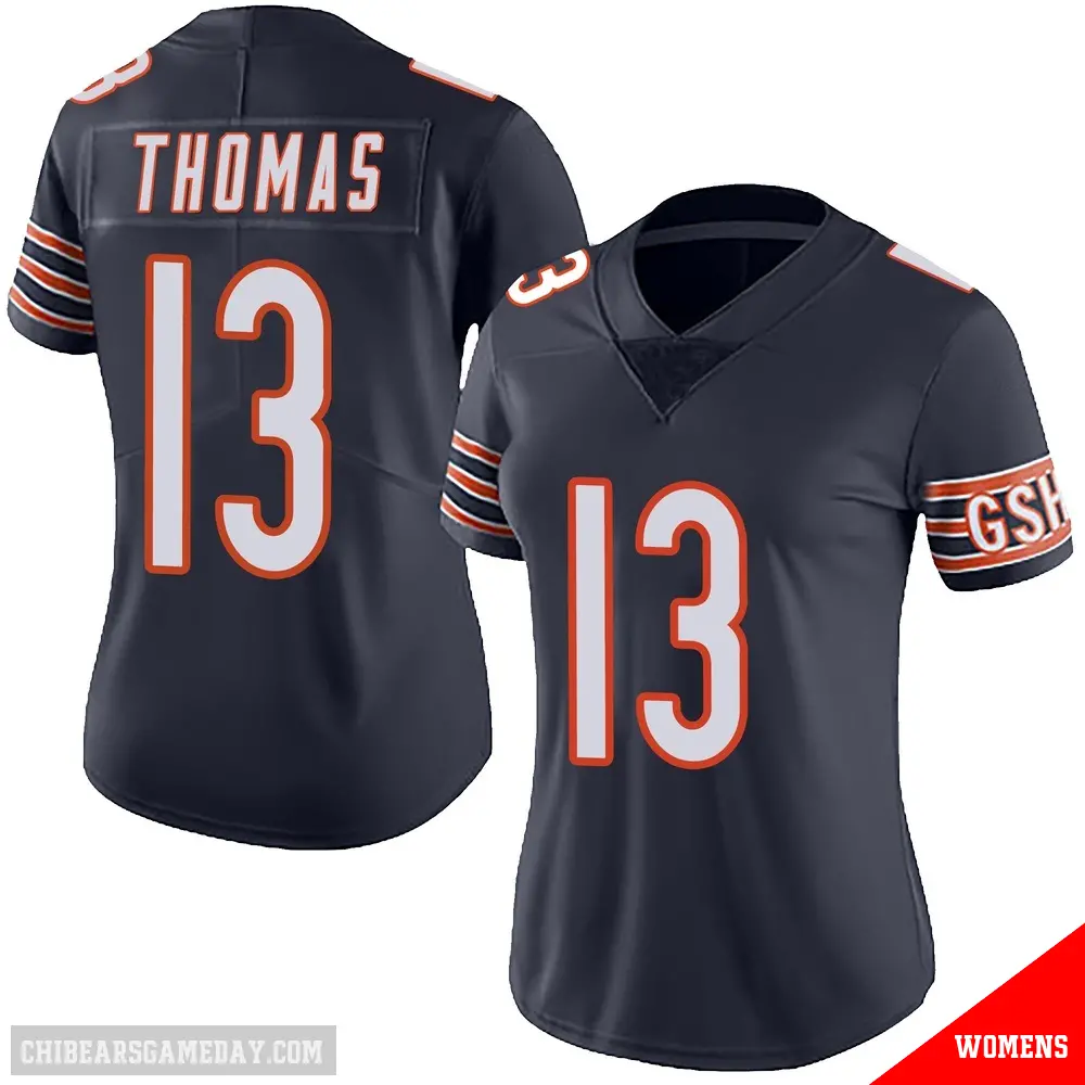 13 Women's Zavion Thomas Navy Limited Chicago Bears Team Color