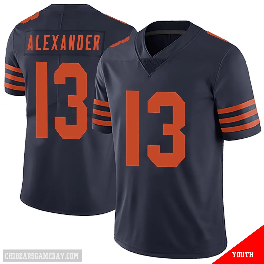＃13 Youth Maurice Alexander Navy Blue Limited Chicago Bears Alternate Vapor Untouchable Jersey