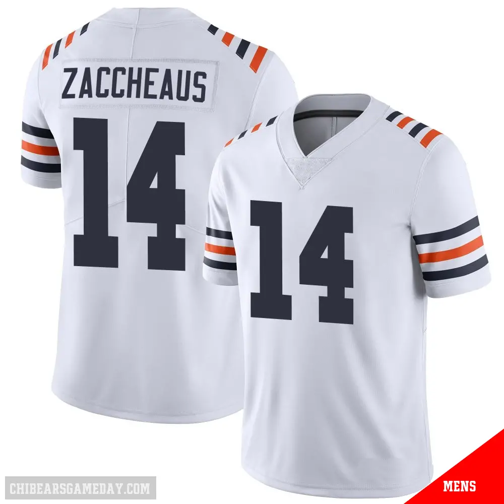 ＃14 Men's Olamide Zaccheaus White Limited Chicago Bears Alternate Classic Vapor Jersey