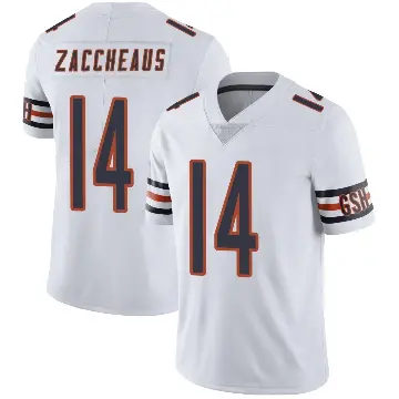 ＃14 Men's Olamide Zaccheaus White Limited Chicago Bears Vapor Untouchable Jersey