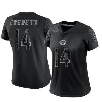 ＃14 Women's Gerald Everett Black Limited Chicago Bears Reflective Jersey