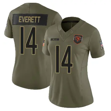 ＃14 Women's Gerald Everett Olive Limited Chicago Bears 2025 Salute to Service Jersey