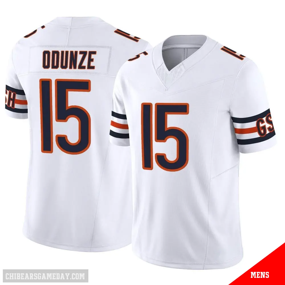 ＃15 Men's Rome Odunze White Limited Chicago Bears Vapor F.U.S.E. Jersey