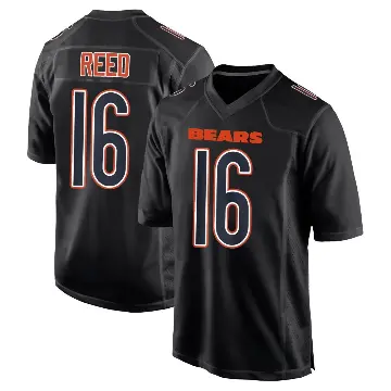 ＃16 Men's Austin Reed Black Game Chicago Bears Carbon Fashion Jersey