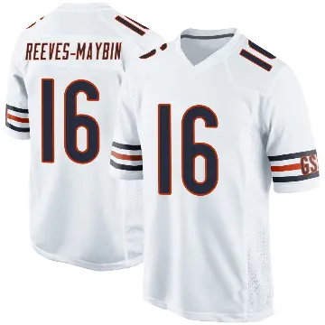 ＃16 Men's Jalen Reeves-Maybin White Game Chicago Bears Jersey