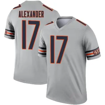 ＃17 Men's Jon Alexander Legend Chicago Bears Inverted Silver Jersey