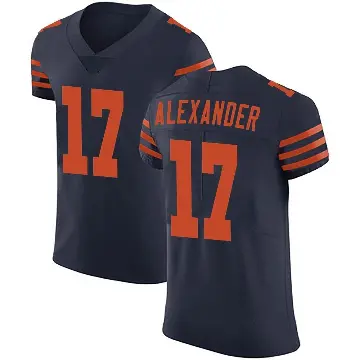 ＃17 Men's Jon Alexander Navy Blue Elite Chicago Bears Alternate Vapor Untouchable Jersey