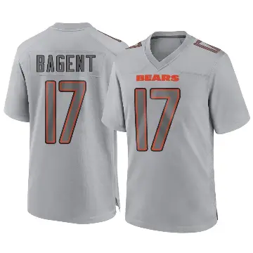 ＃17 Men's Tyson Bagent Gray Game Chicago Bears Atmosphere Fashion Jersey