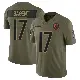＃17 Men's Tyson Bagent Olive Limited Chicago Bears 2025 Salute to Service Jersey