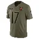 ＃17 Men's Tyson Bagent Olive Limited Chicago Bears 2025 Salute to Service Jersey