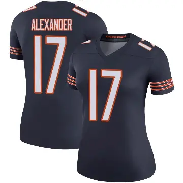 ＃17 Women's Jon Alexander Navy Legend Chicago Bears Color Rush Jersey