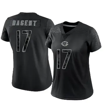 ＃17 Women's Tyson Bagent Black Limited Chicago Bears Reflective Jersey
