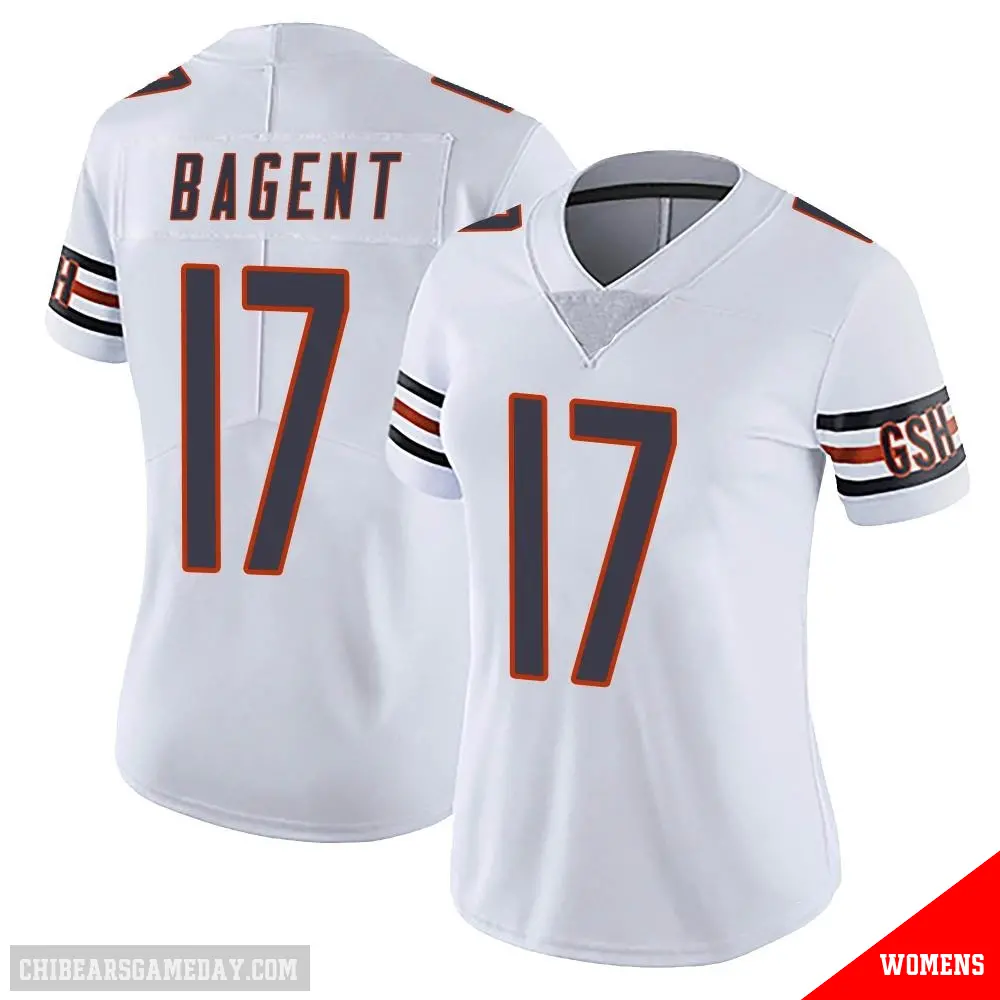 ＃17 Women's Tyson Bagent White Limited Chicago Bears Vapor Untouchable Jersey