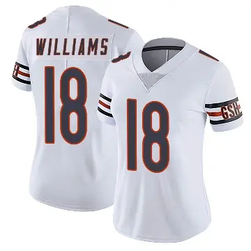 ＃18 Women's Caleb Williams White Limited Chicago Bears Vapor Untouchable Jersey