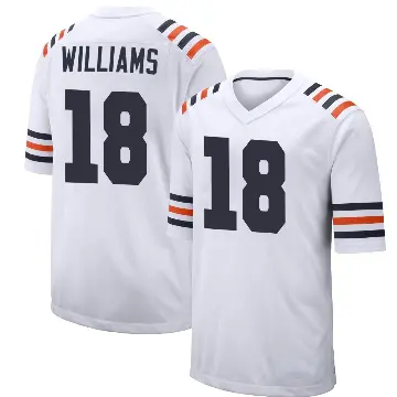 ＃18 Youth Caleb Williams White Game Chicago Bears Alternate Classic Jersey