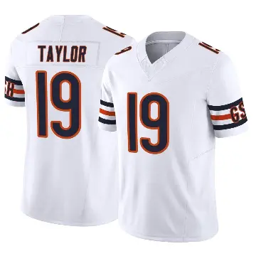 ＃19 Men's Tory Taylor White Limited Chicago Bears Vapor F.U.S.E. Jersey