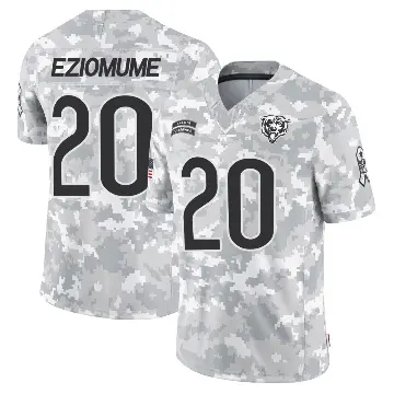 ＃20 Men's KC Eziomume Arctic Camo Limited Chicago Bears 2024 Salute to Service Jersey
